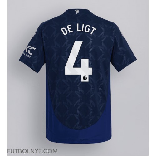 Camiseta Manchester United Matthijs de Ligt #4 Visitante Equipación 2024-25 manga corta